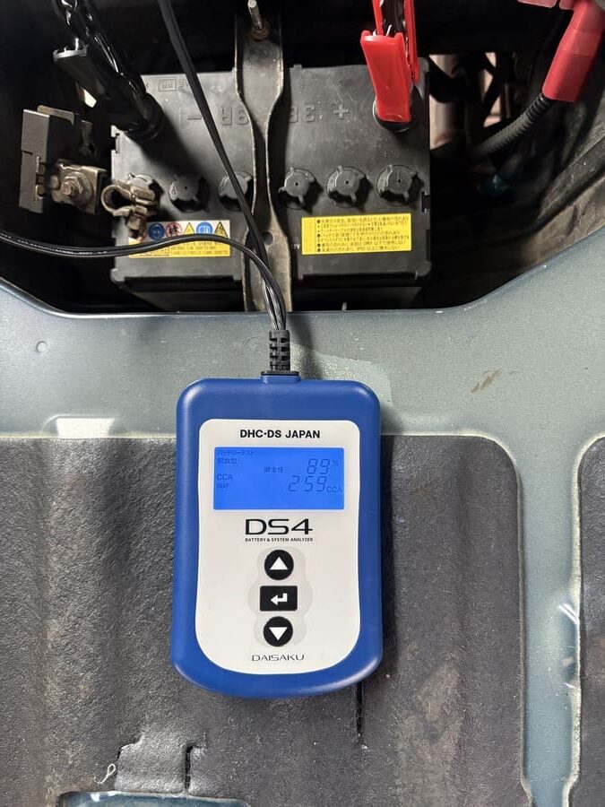 エブリイのバッテリー測定結果 良好　健全性　89%
259CCA